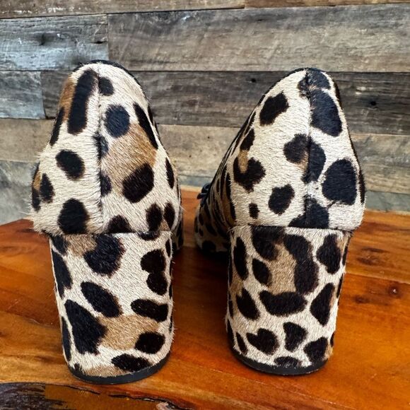 Cole Haan Cheetah Block Heels | Real Fur | New Without Box | Size 10B - Picture 6 of 8